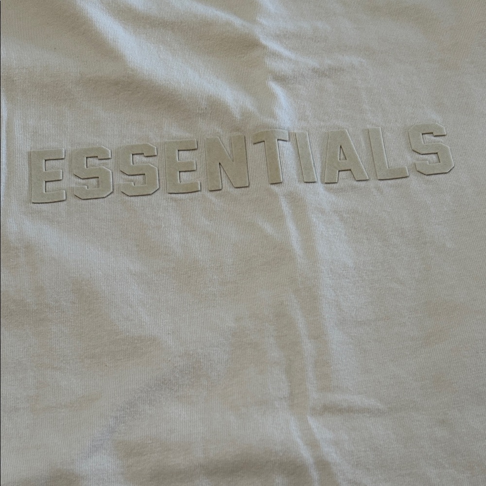 Fear of God Essentials Cream Men's T-Shirt XL - Picture 2 of 10
